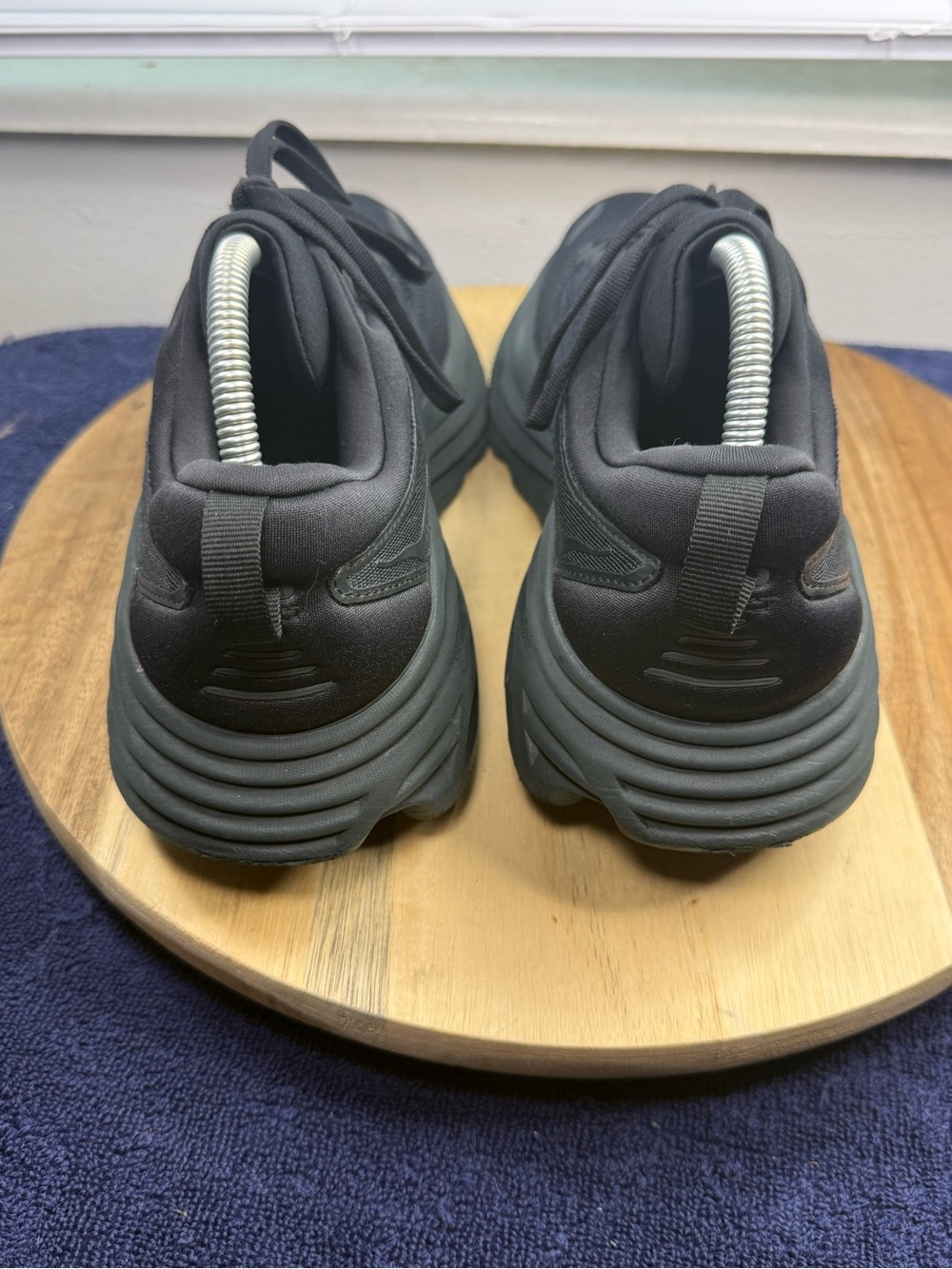 HOKA Bondi 8 Black Running Sneakers - All Black Trainer (Women’s 10 Men’s 8.5) - Picture 4 of 8